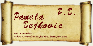 Pamela Dejković vizit kartica